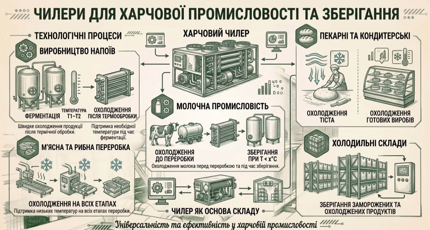 Чилери для харчової промисловості