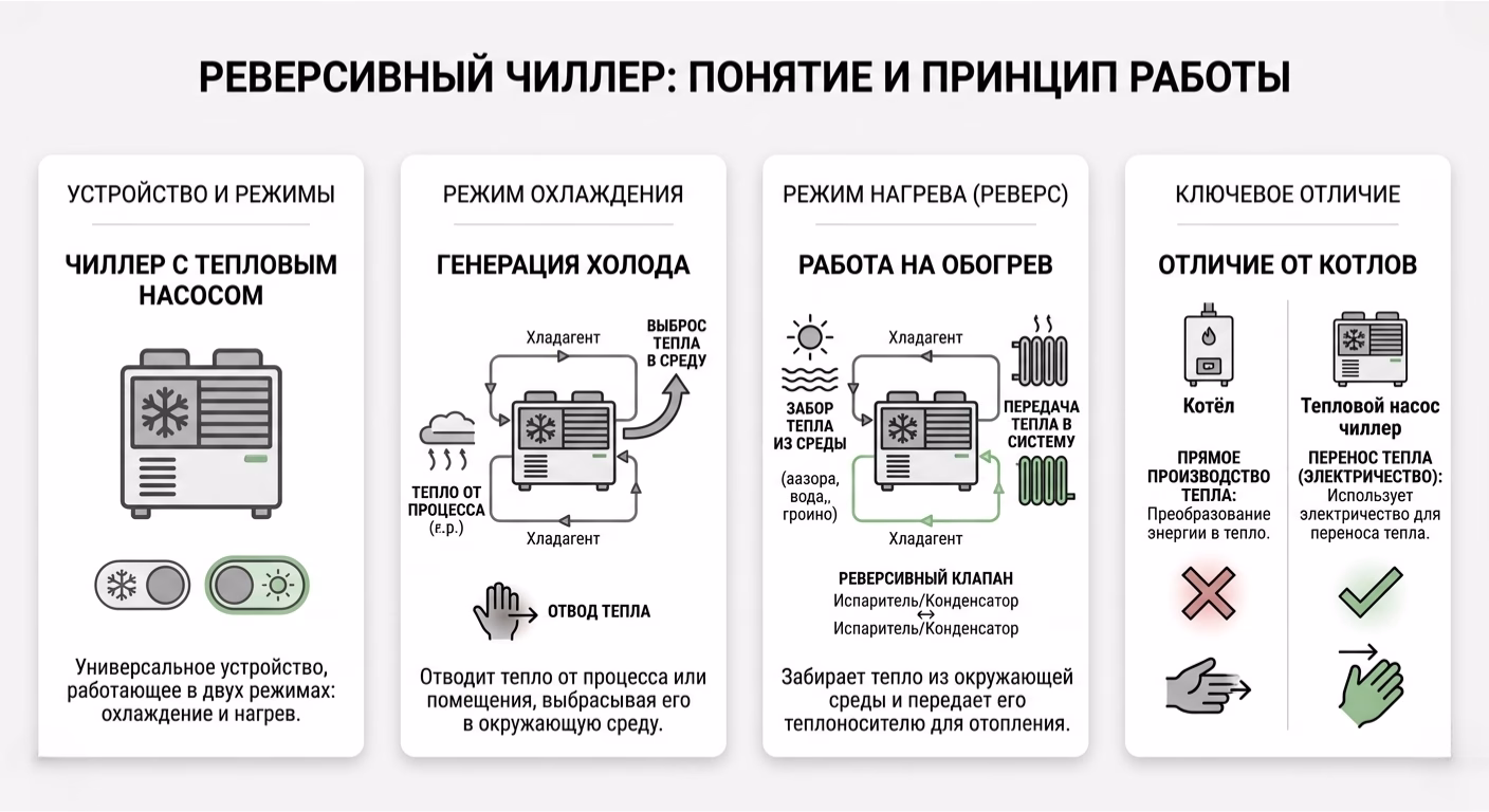 Что такое реверсивный чиллер