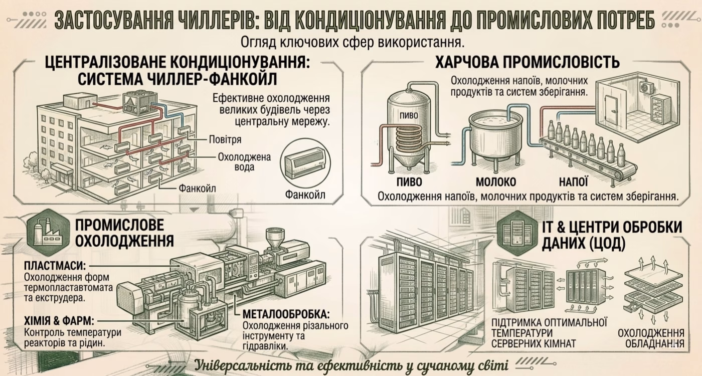 де застосовують чиллери