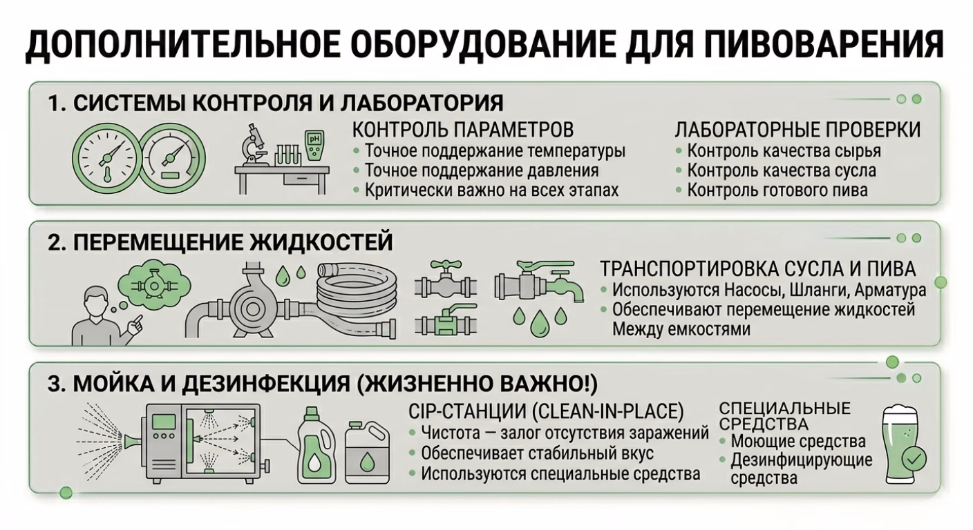 дополнительное оборудование для пивоварения