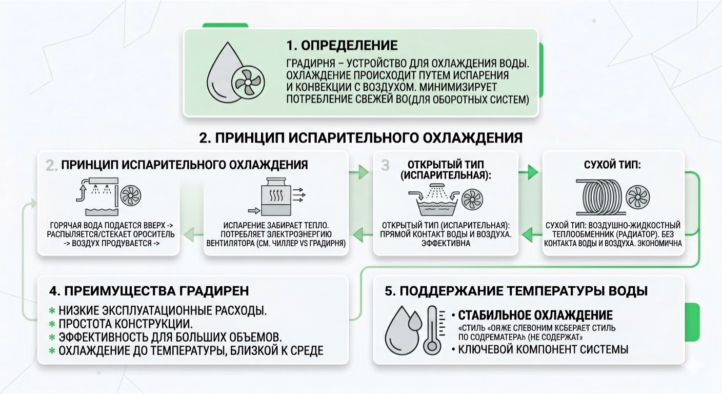 Градирня принцип работы