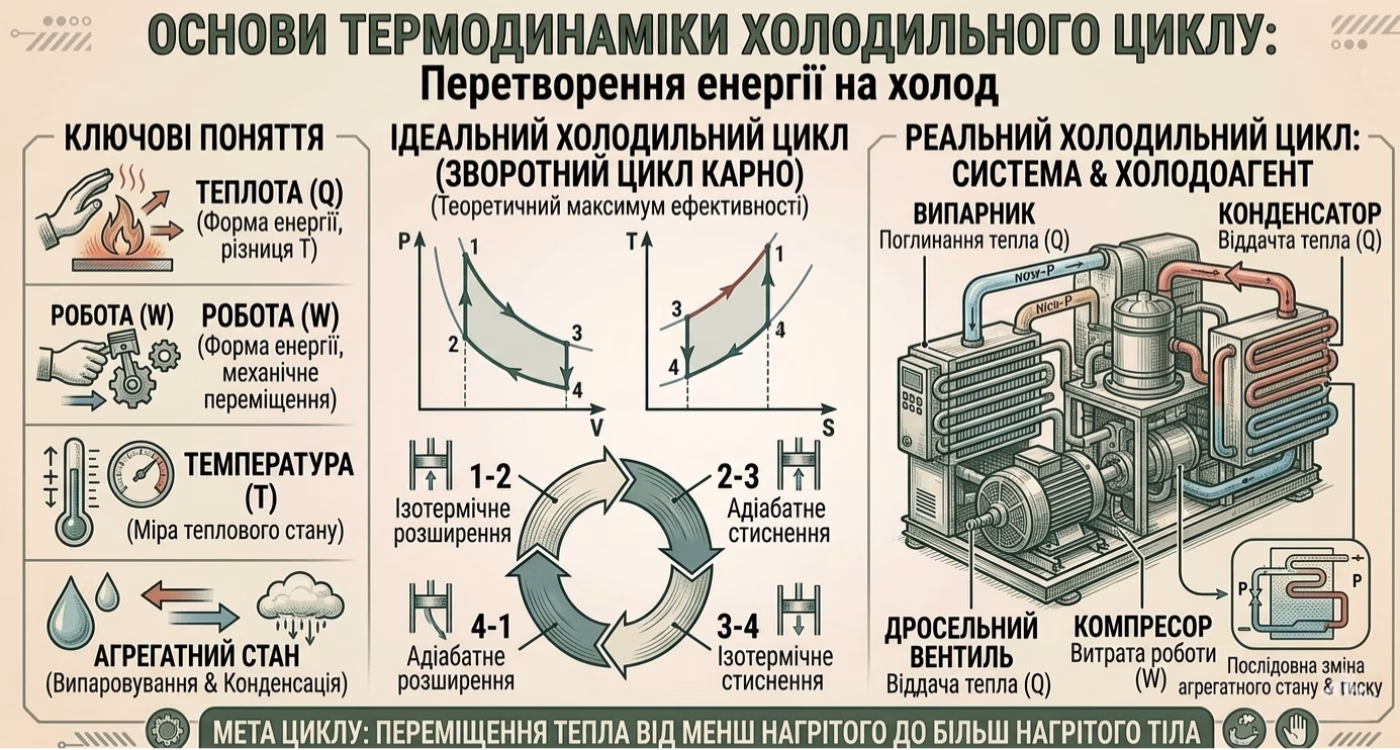 Основи термодинаміки холодильного циклу