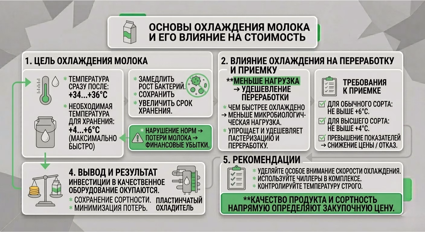 Основы охлаждения молока