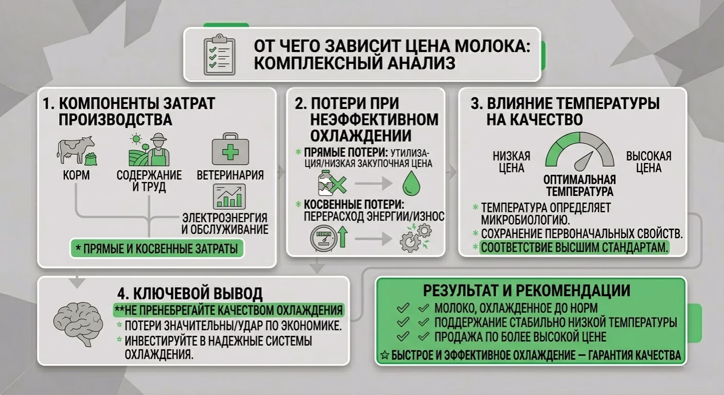 От чего зависит цена молока