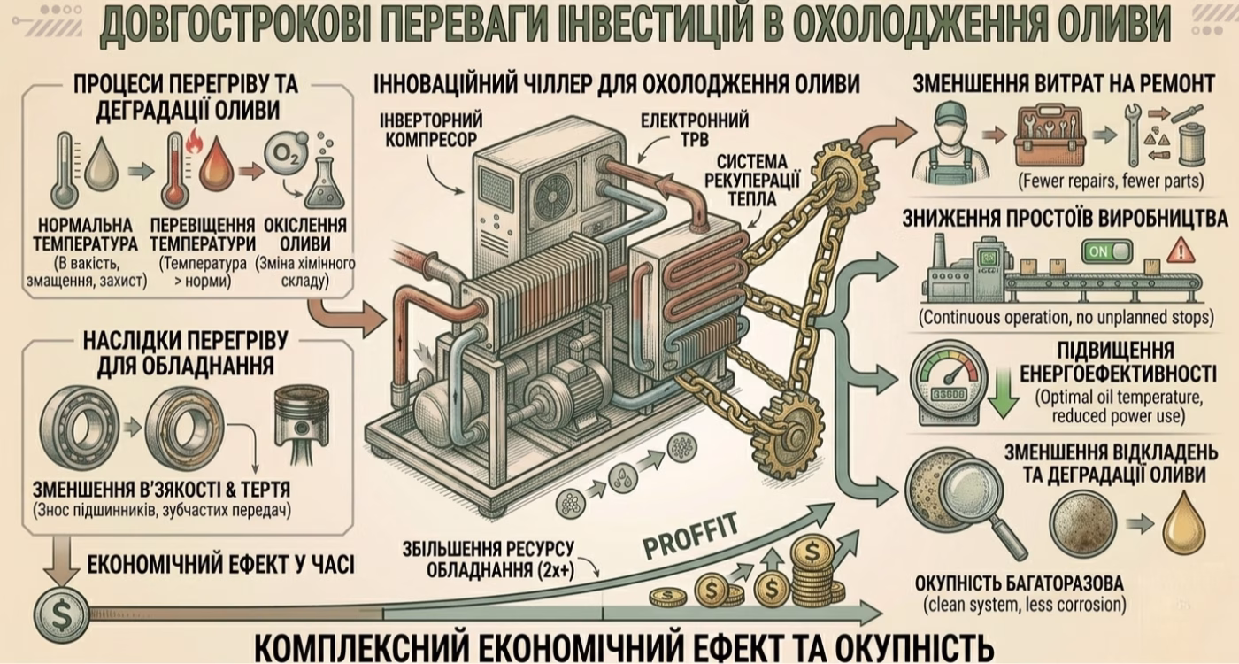 переваги інвестицій в охолодження оливи