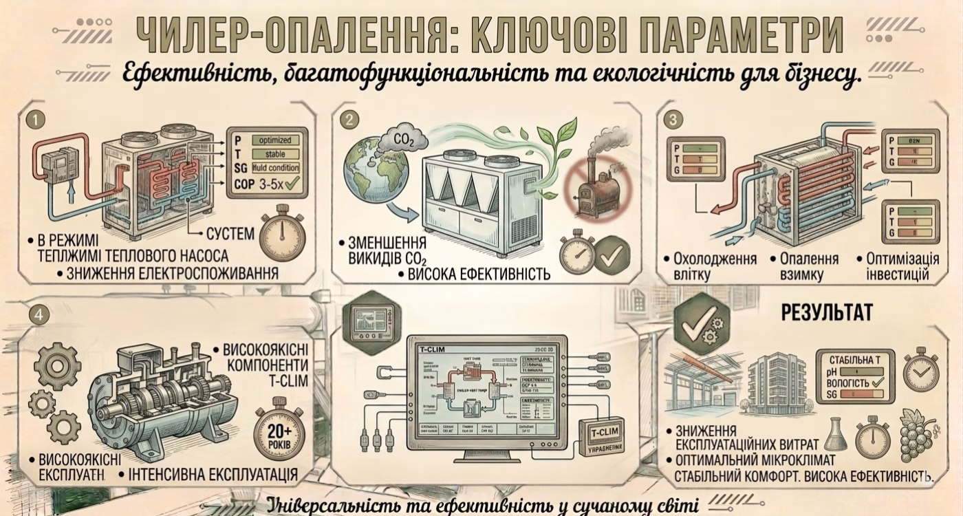 Переваги використання чилера для опалення