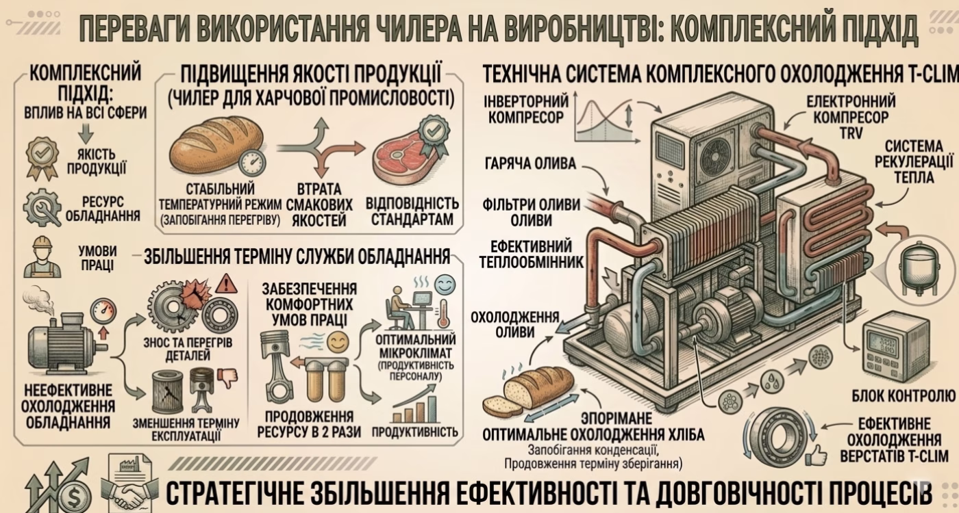 Переваги використання чилера на виробництві