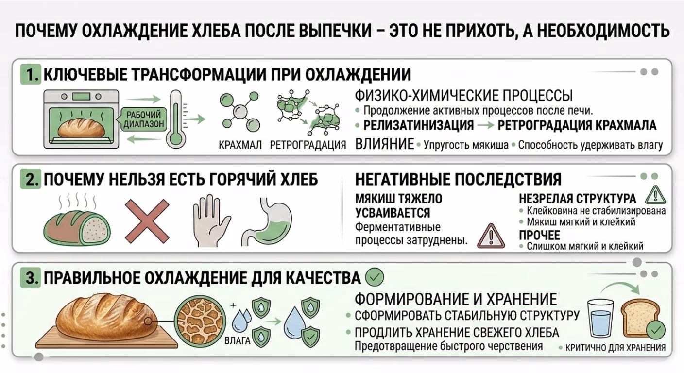 Почему охлаждение хлеба необходимость