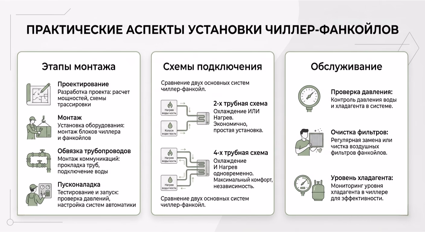 Практические аспекты установки фанкойлов