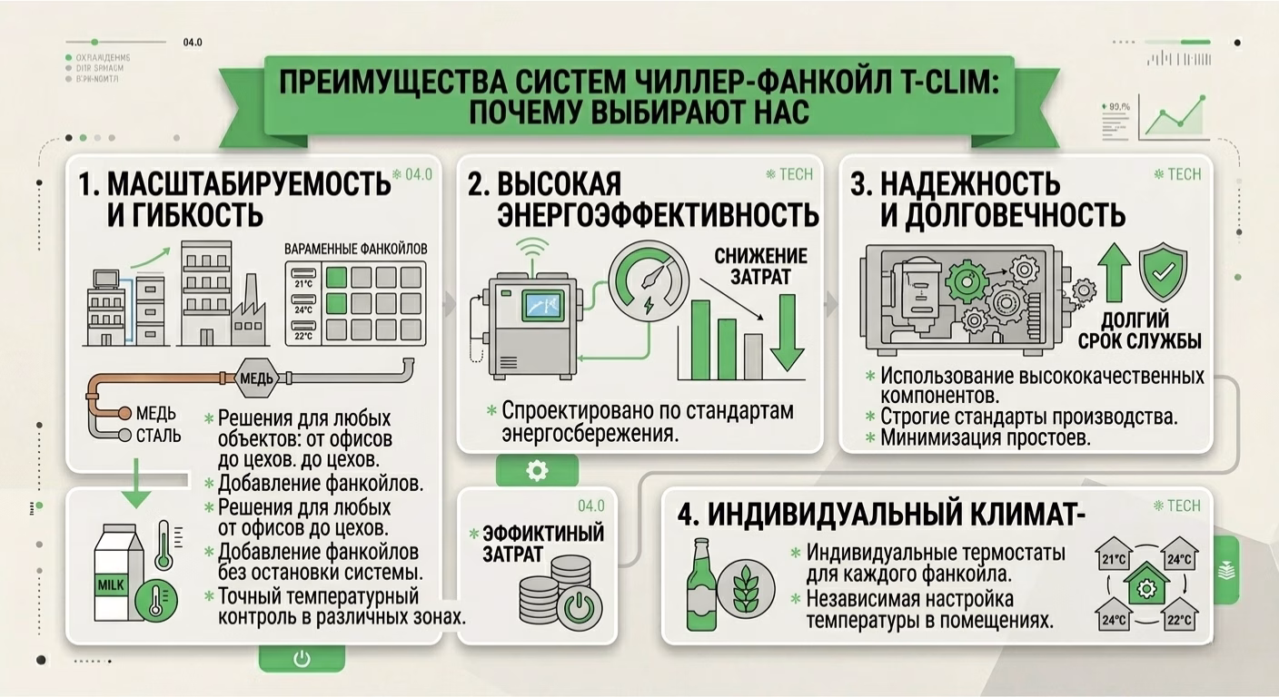 Преимущества систем чиллер-фанкойл