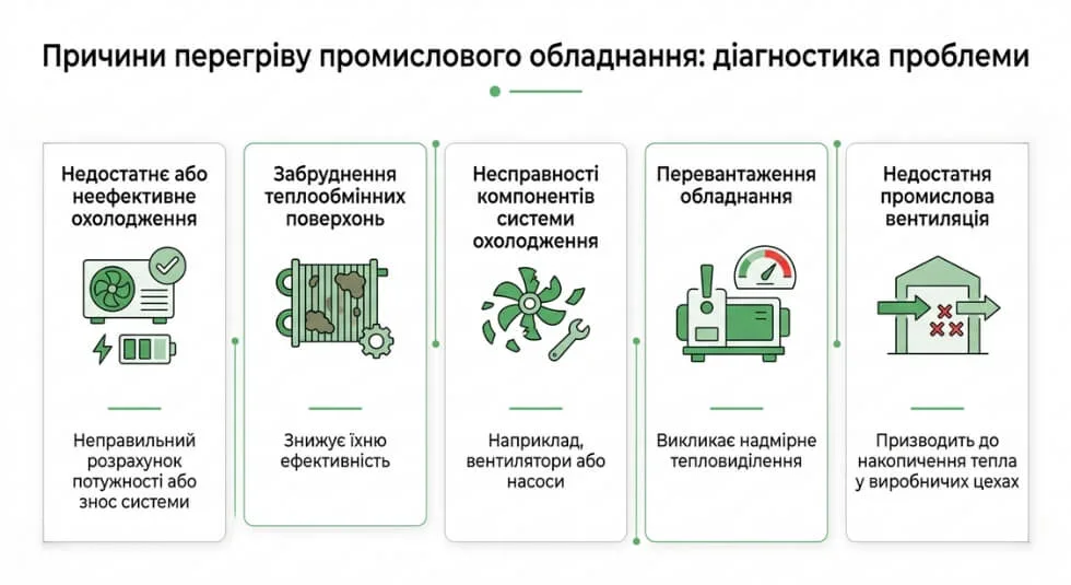 Причини перегріву промислового обладнання