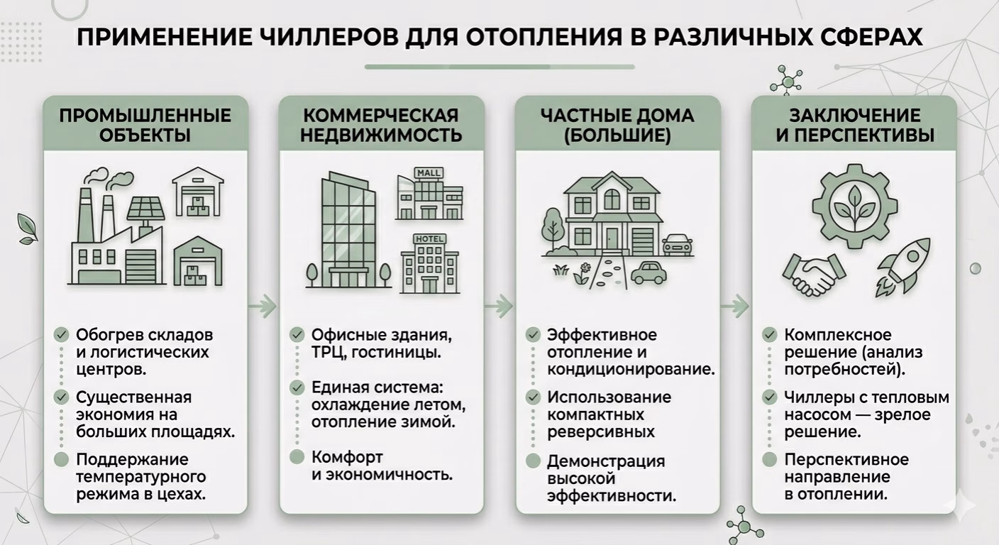 Применение чиллеров для отопления