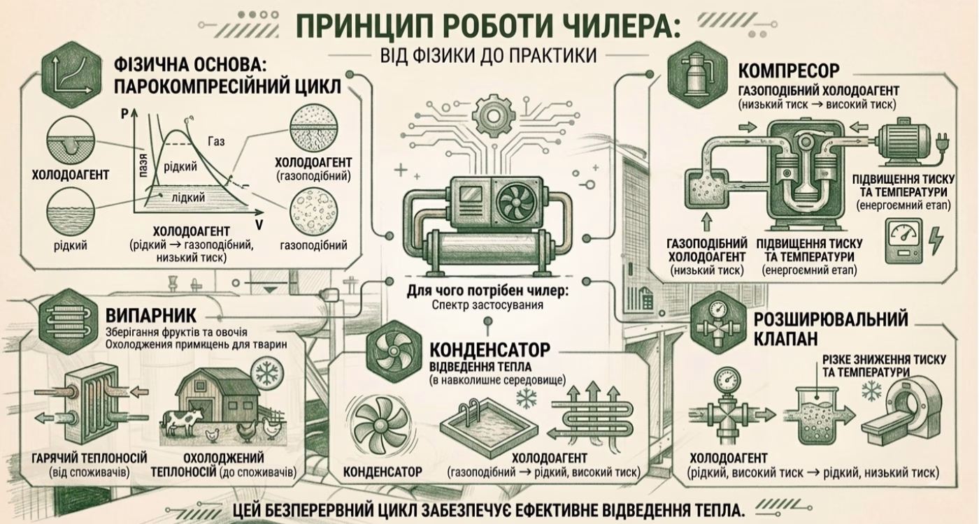 принцип роботи чиллера