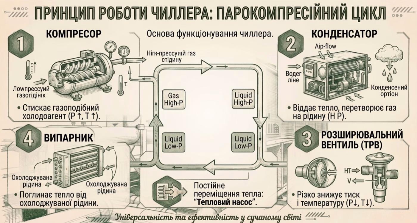 принцип роботи чиллера
