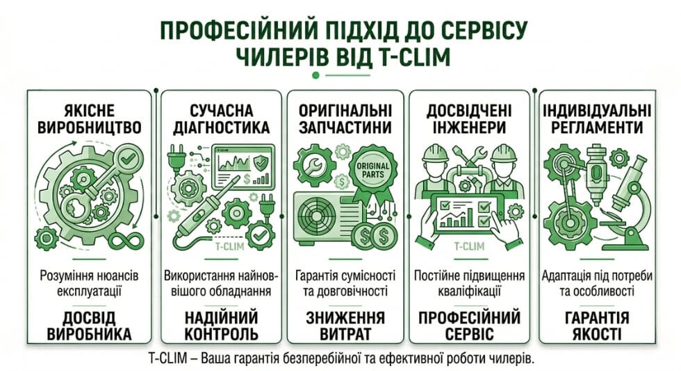 Професійний підхід до сервісу чилерів T-CLIM