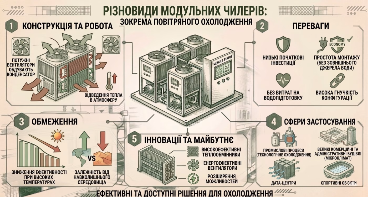 Різновиди модульних чилерів