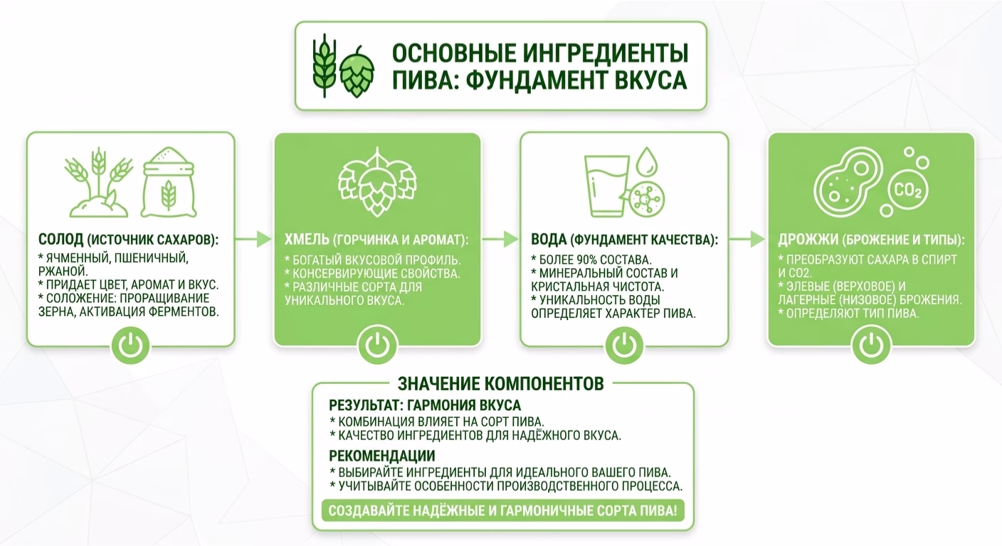 Технология производства пива