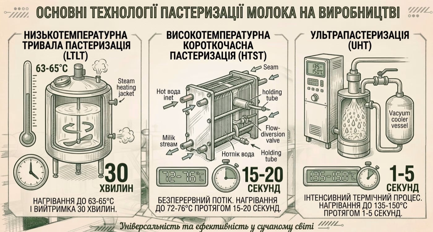 технології пастеризації молока
