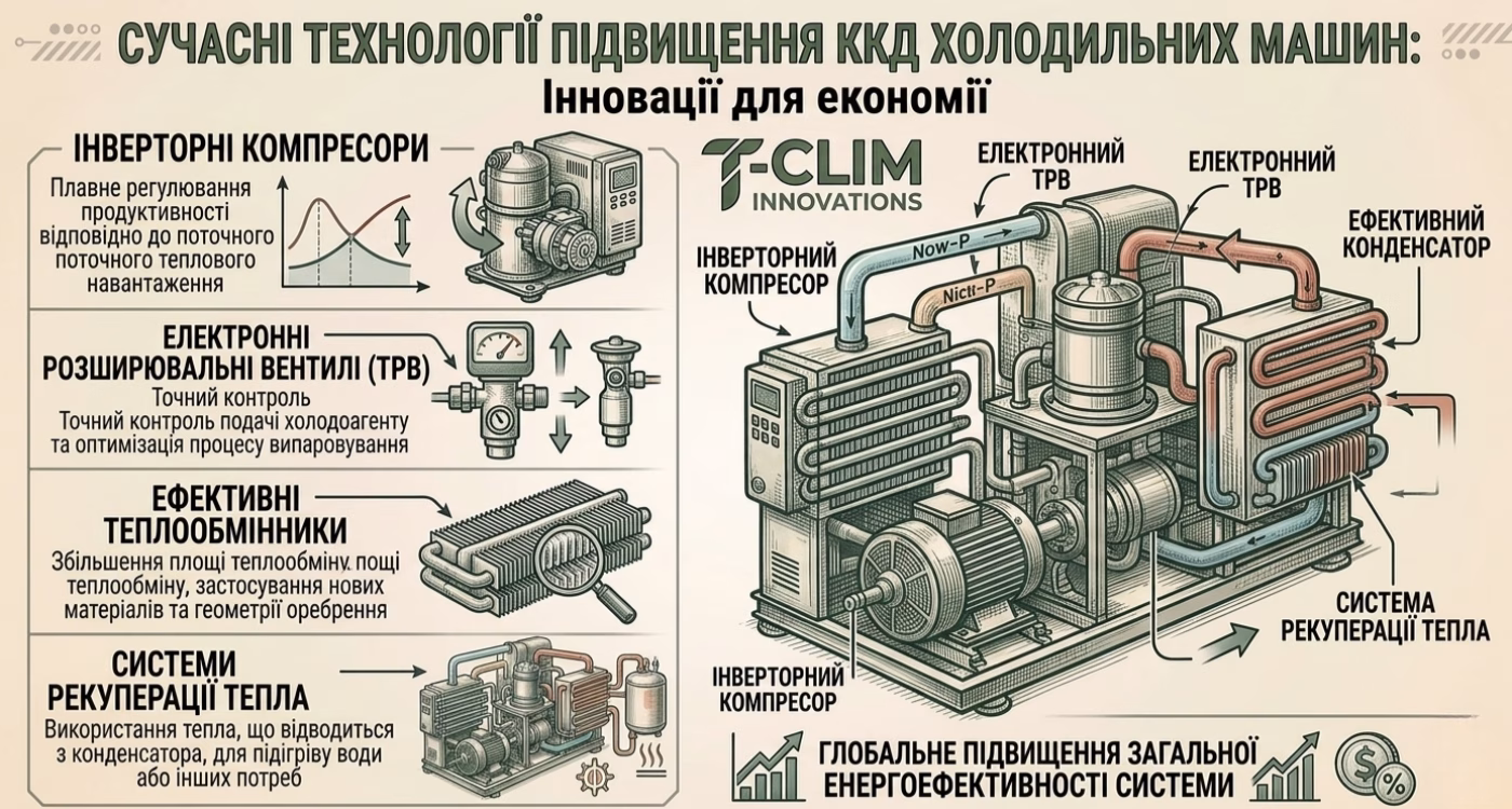 технології підвищення ККД холодильних машин