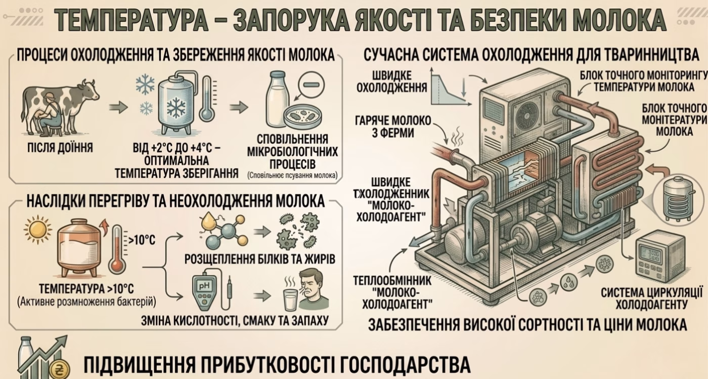 Температура запорука якості та безпеки молока