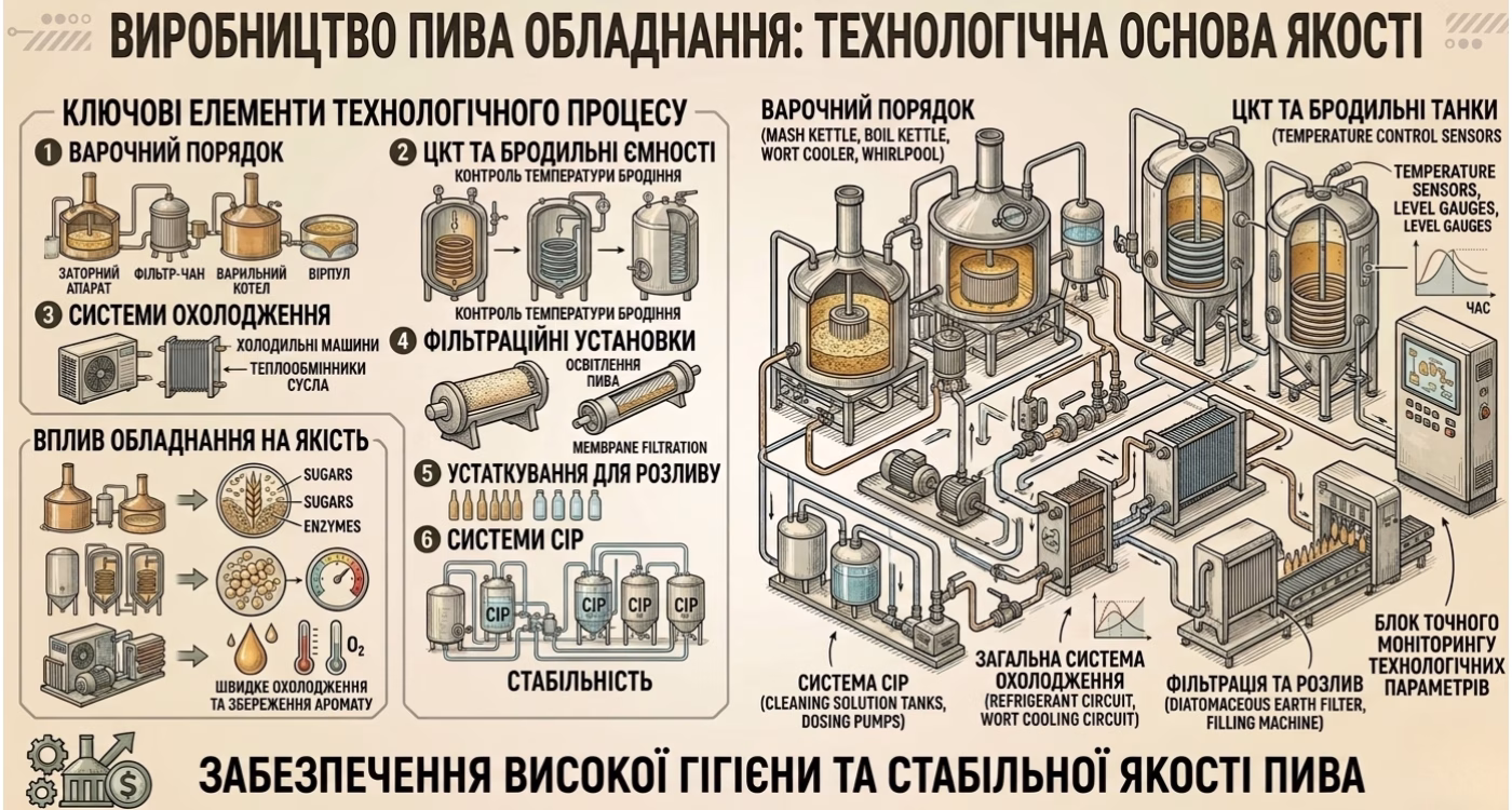Виробництво пива обладнання