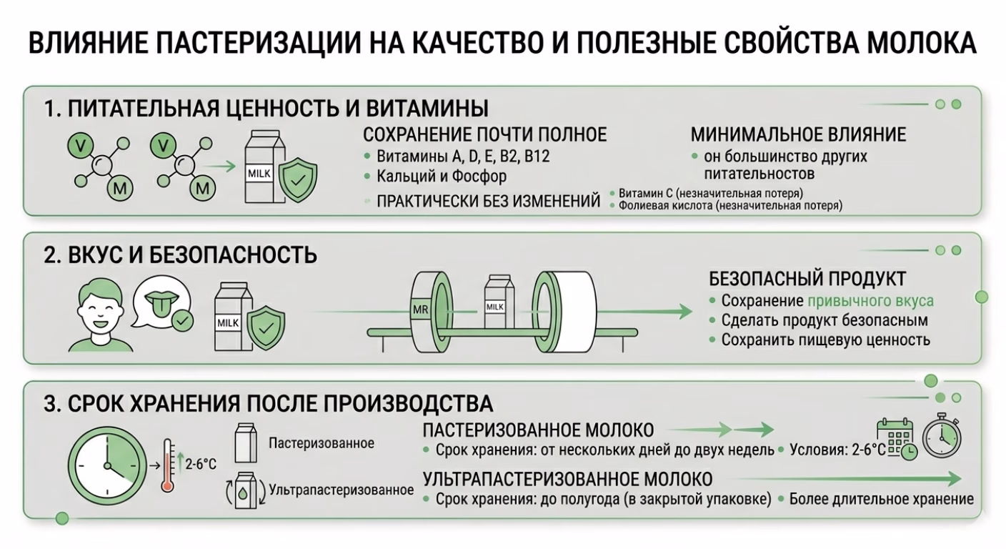 Влияние пастеризации на качество молока