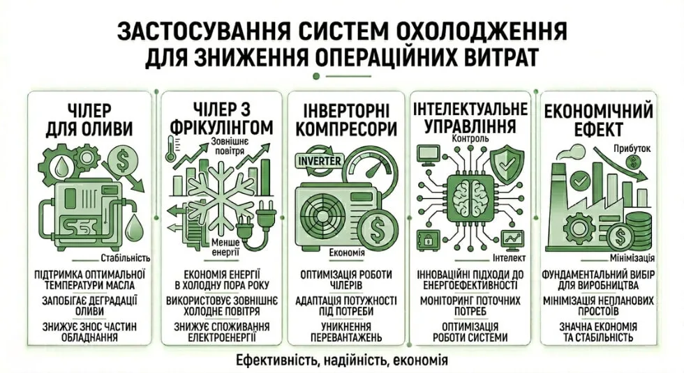 Застосування систем охолодження для зниження витрат