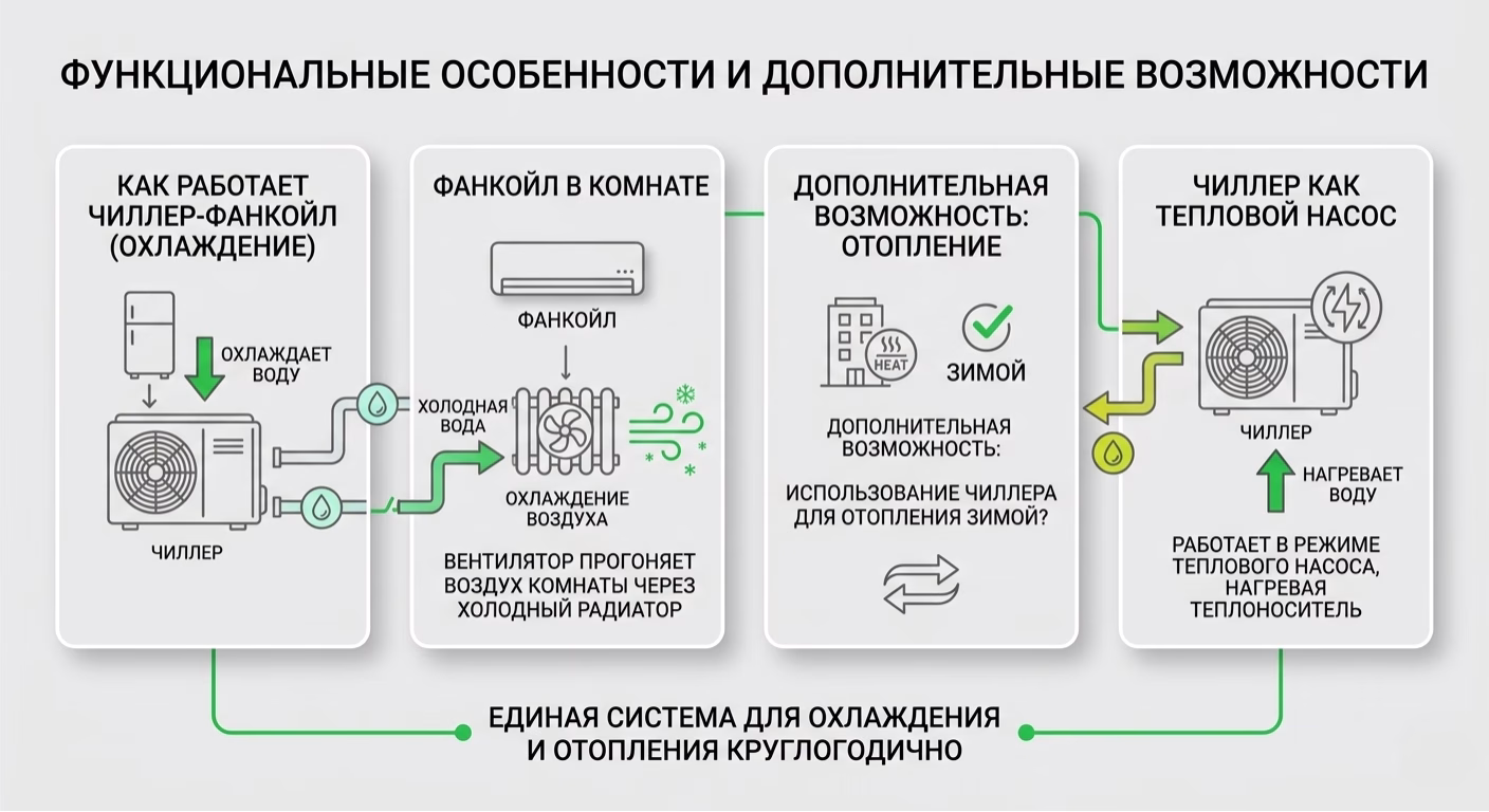 Функциональные особенности чиллер-фанкойлов