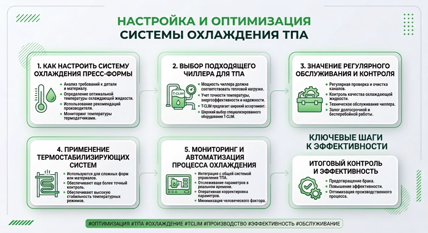 Настройка системы охлаждения ТПА