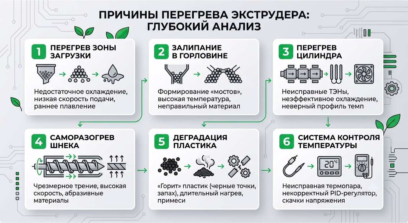 Причины перегрева экструдера