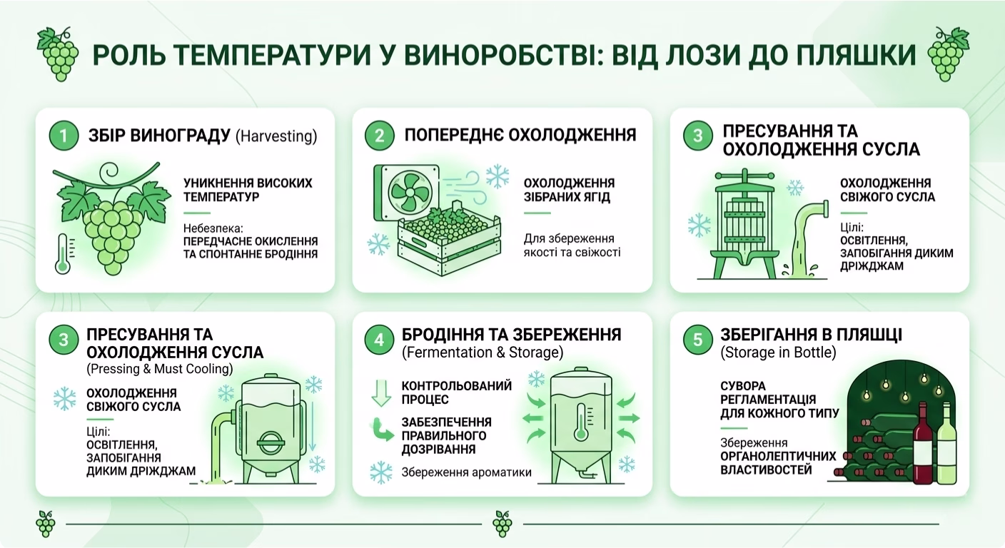 Роль температури у виноробств