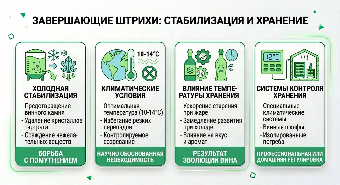 Стабилизация и хранение вина