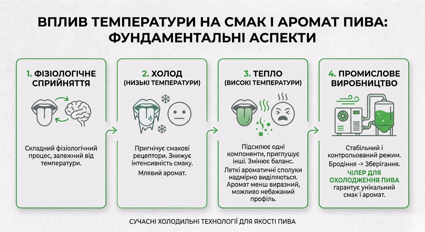 Вплив температури на смак і аромат пива