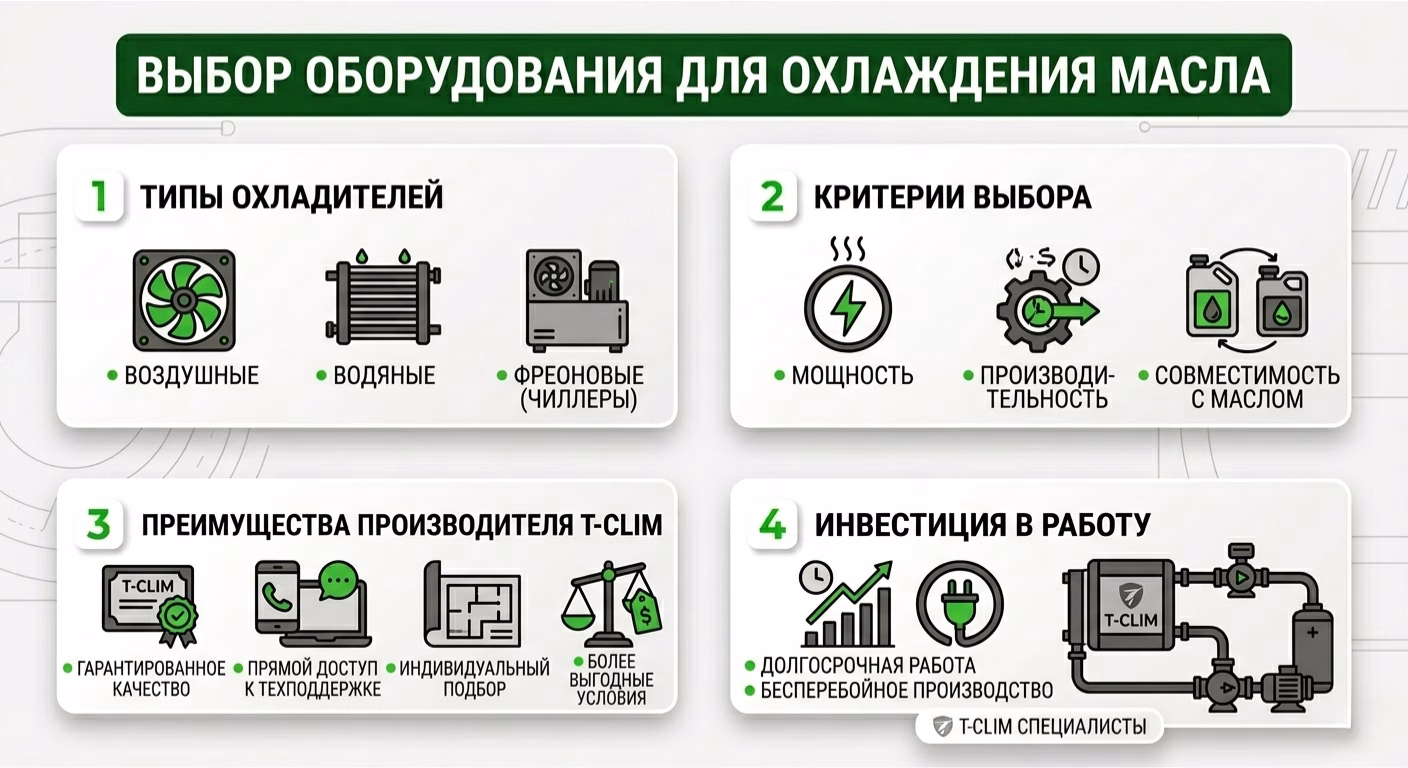 Выбор оборудования для охлаждения масла