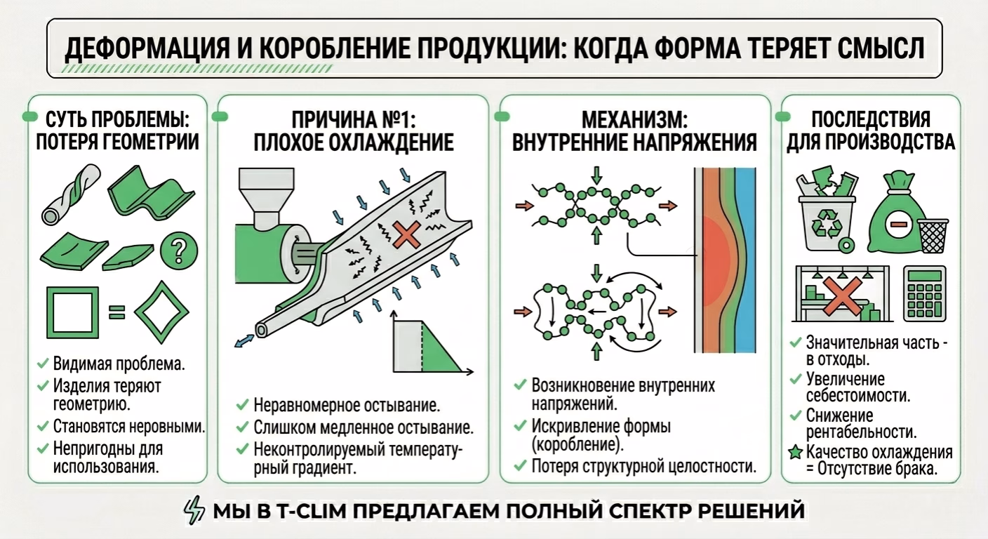 Деформация и коробление продукции
