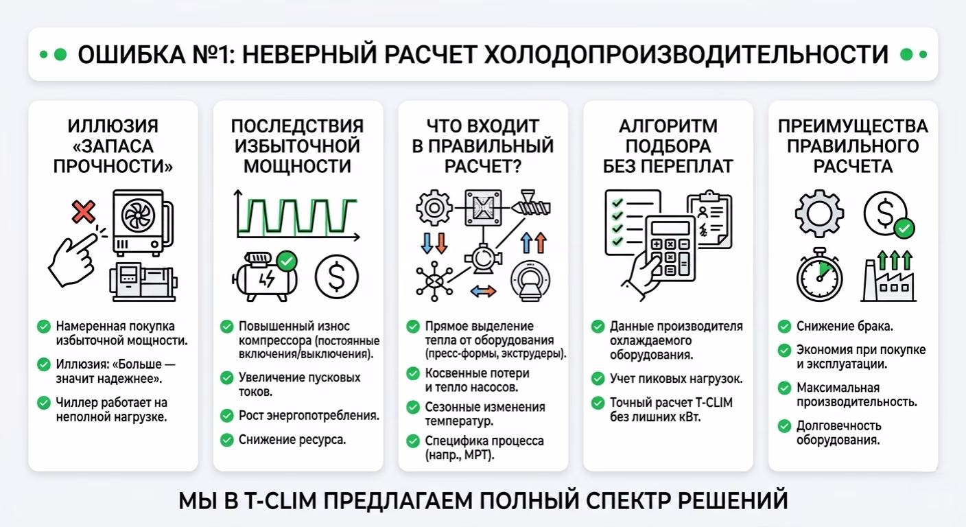 Неверный расчет холодопроизводительности