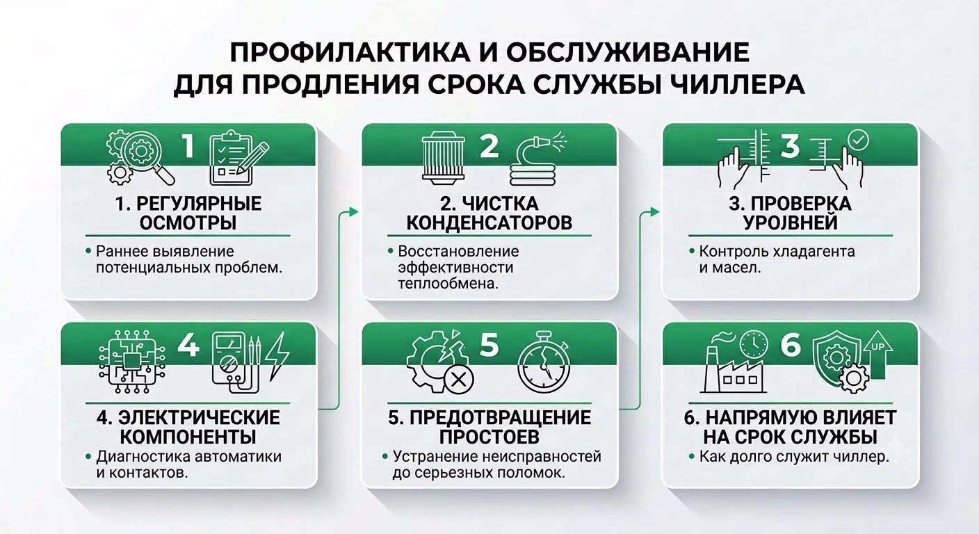 Профилактика и обслуживание чиллера