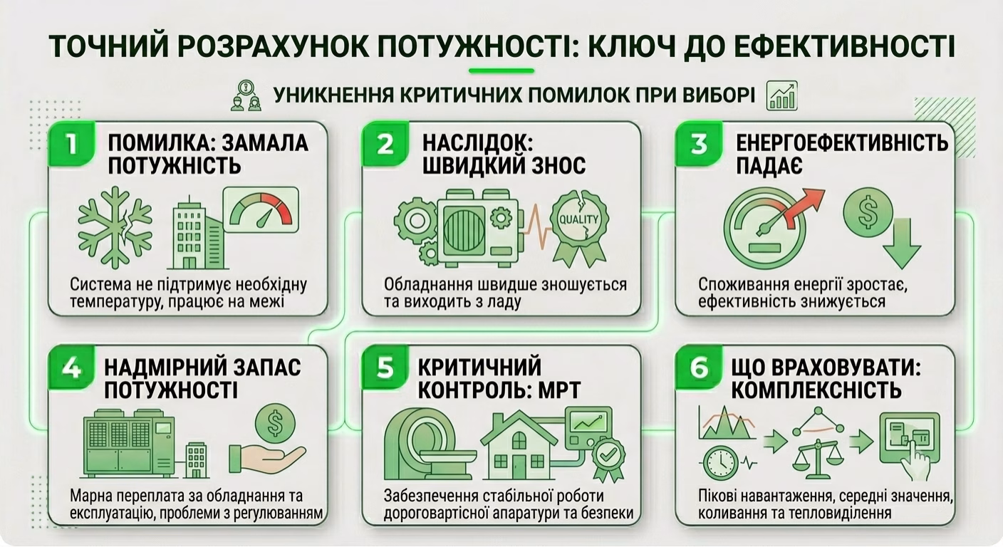 точний розрахунок необхідної потужності