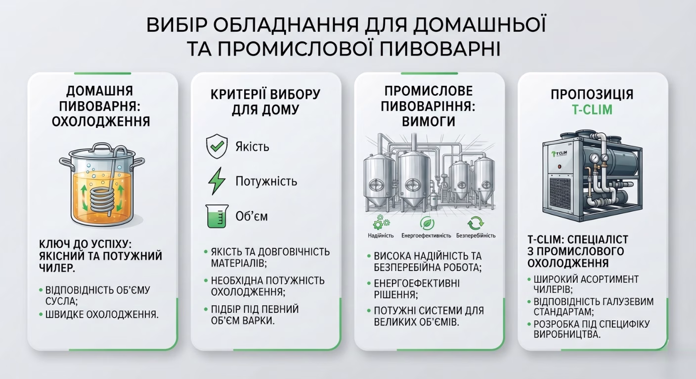 Вибір обладнання для пивоварні
