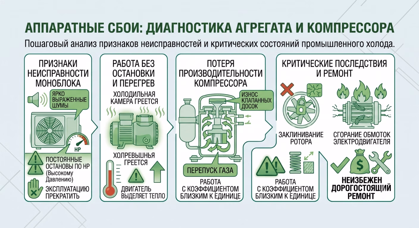 диагностика агрегата и компрессора