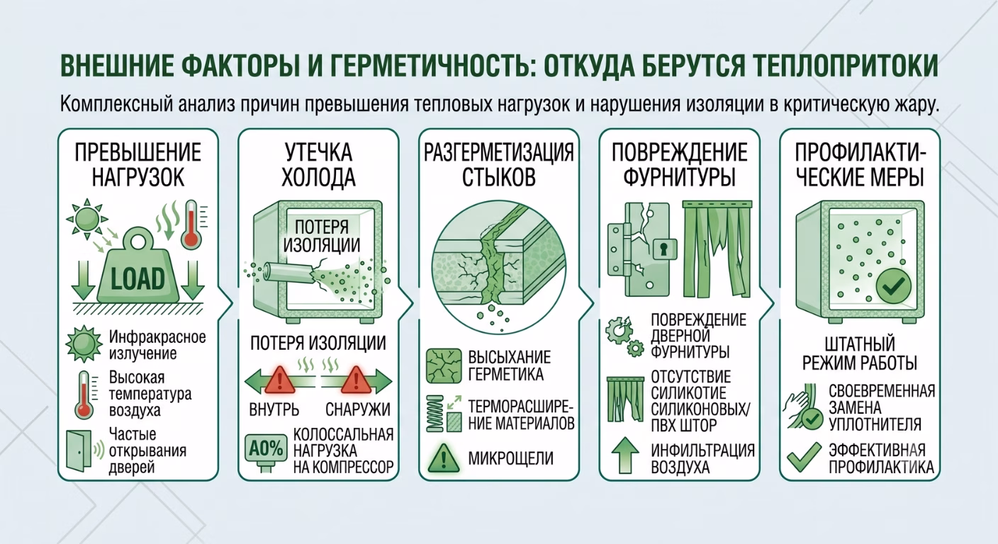 откуда берутся избыточные теплопритоки