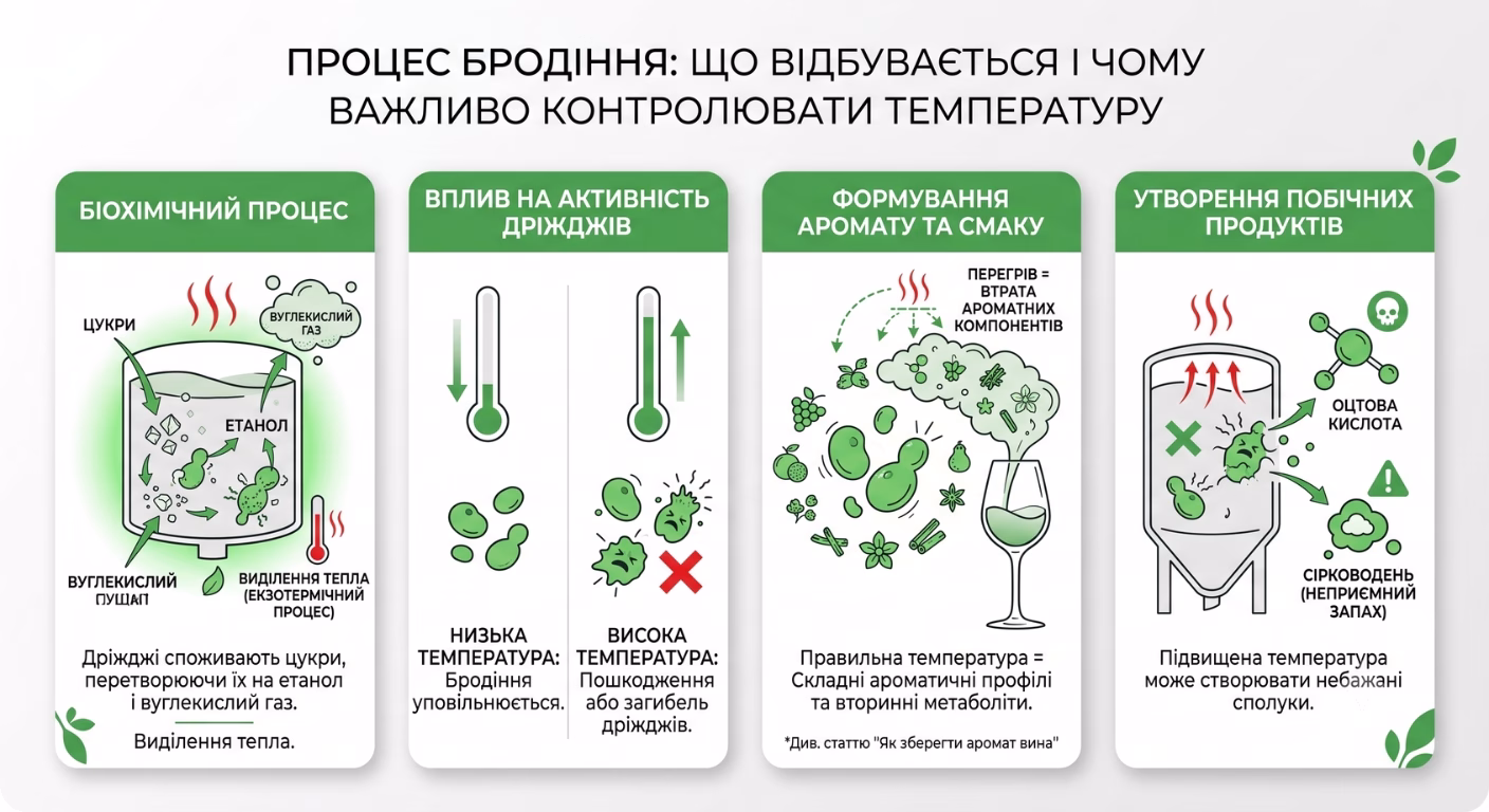 Процес бродіння вина