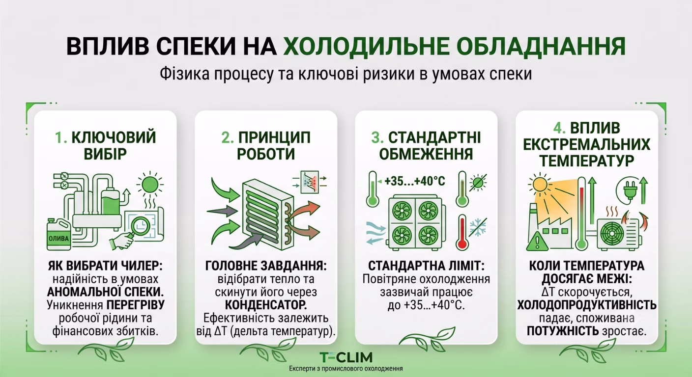 Вплив спеки на холодильне обладнання