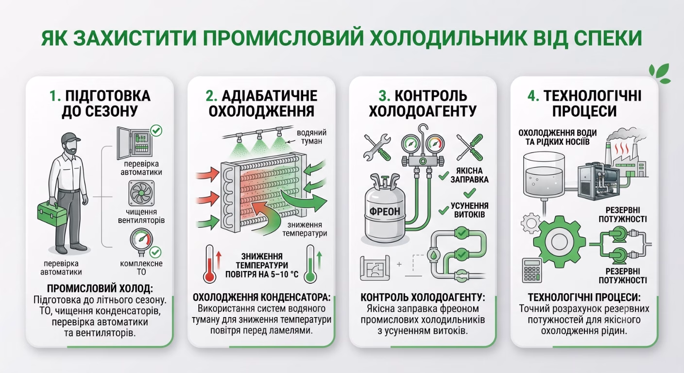 Як захистити промисловий холодильник від спеки