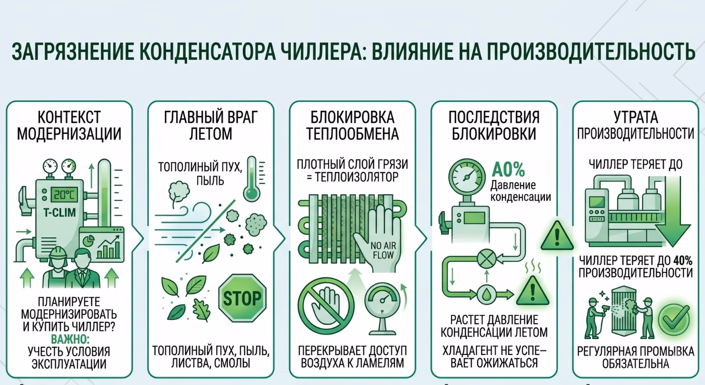 Загрязнение теплообменника конденсатора